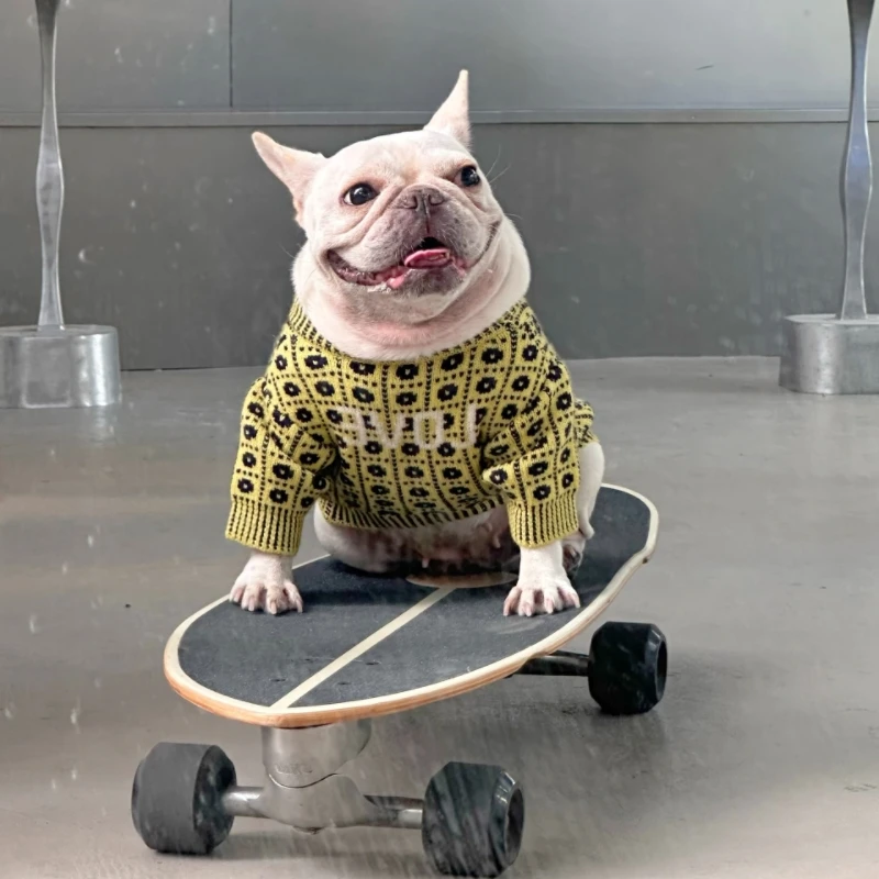 

Модный свитер с шапкой для собаки свитер для Собаки Одежда для собаки на зиму Дизайнерская одежда для Собаки Одежда для маленьких собак теп...