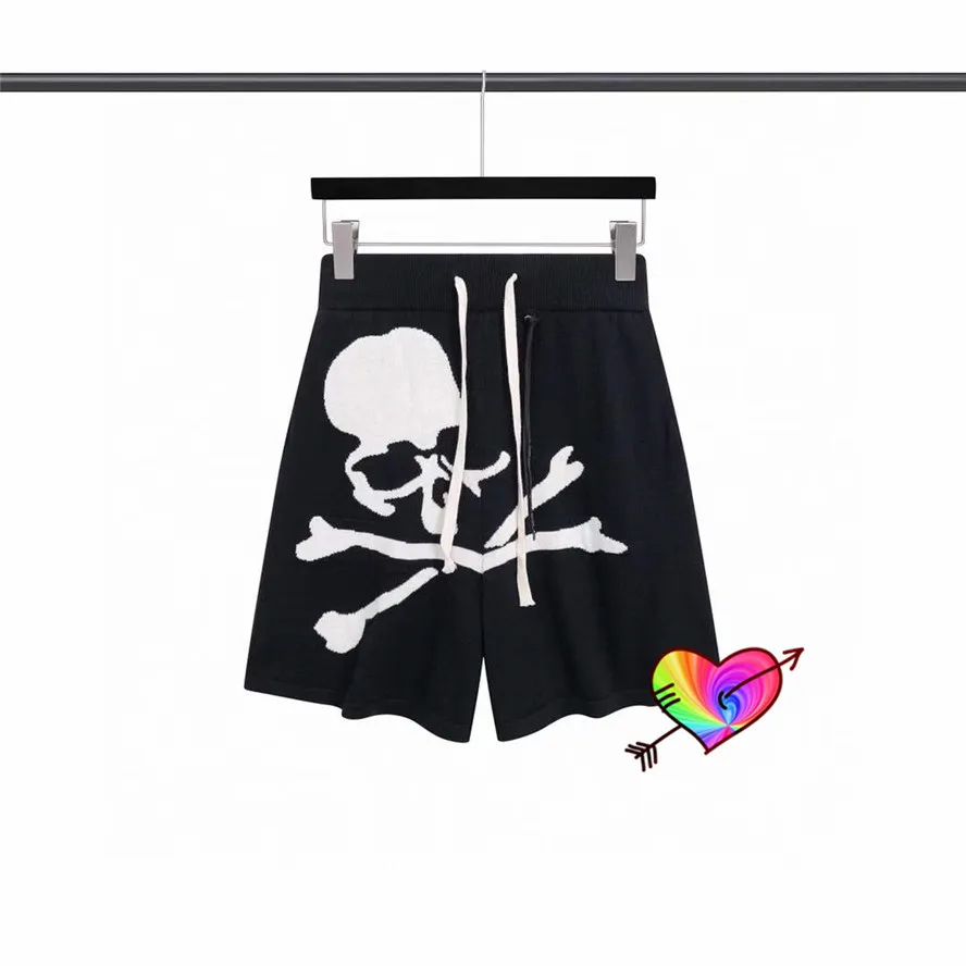 

2022ss Black Mastermind World Shorts Men Women 1:1 High Quality Knitting Skull Skeleton Graphic Mastermind Japan Shorts MMJ