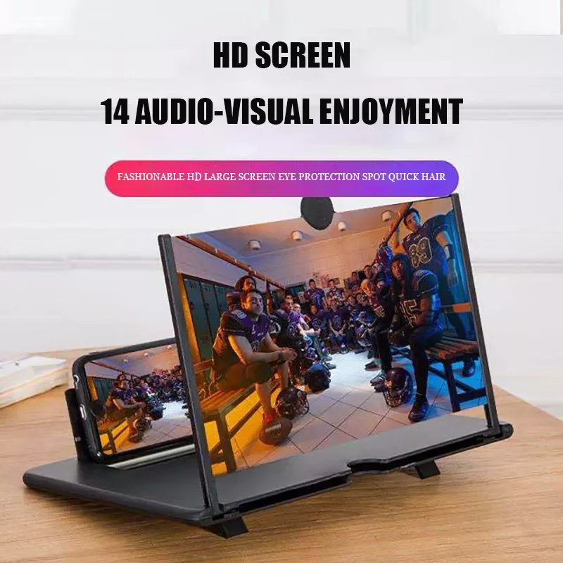 

New 3D HD pull-out amplifier 14 "/12" /10 "mobile phone amplifier проектор для телефона proyec