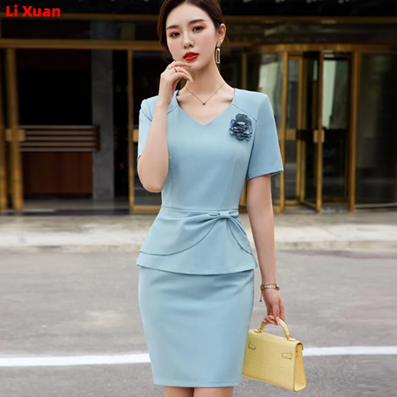 Quality Summer Thin Style Womens Pencil Skirt Blazer Sets Outfits Korean Female Formal Business Office Ladies Work Jacket Suit