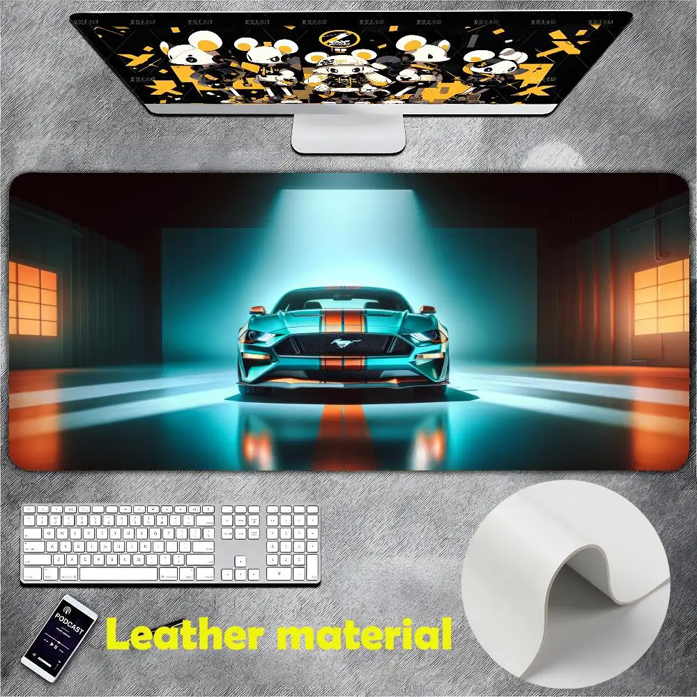 Автомобильный большой игровой коврик Mustang логотип для мыши Настольный XXL