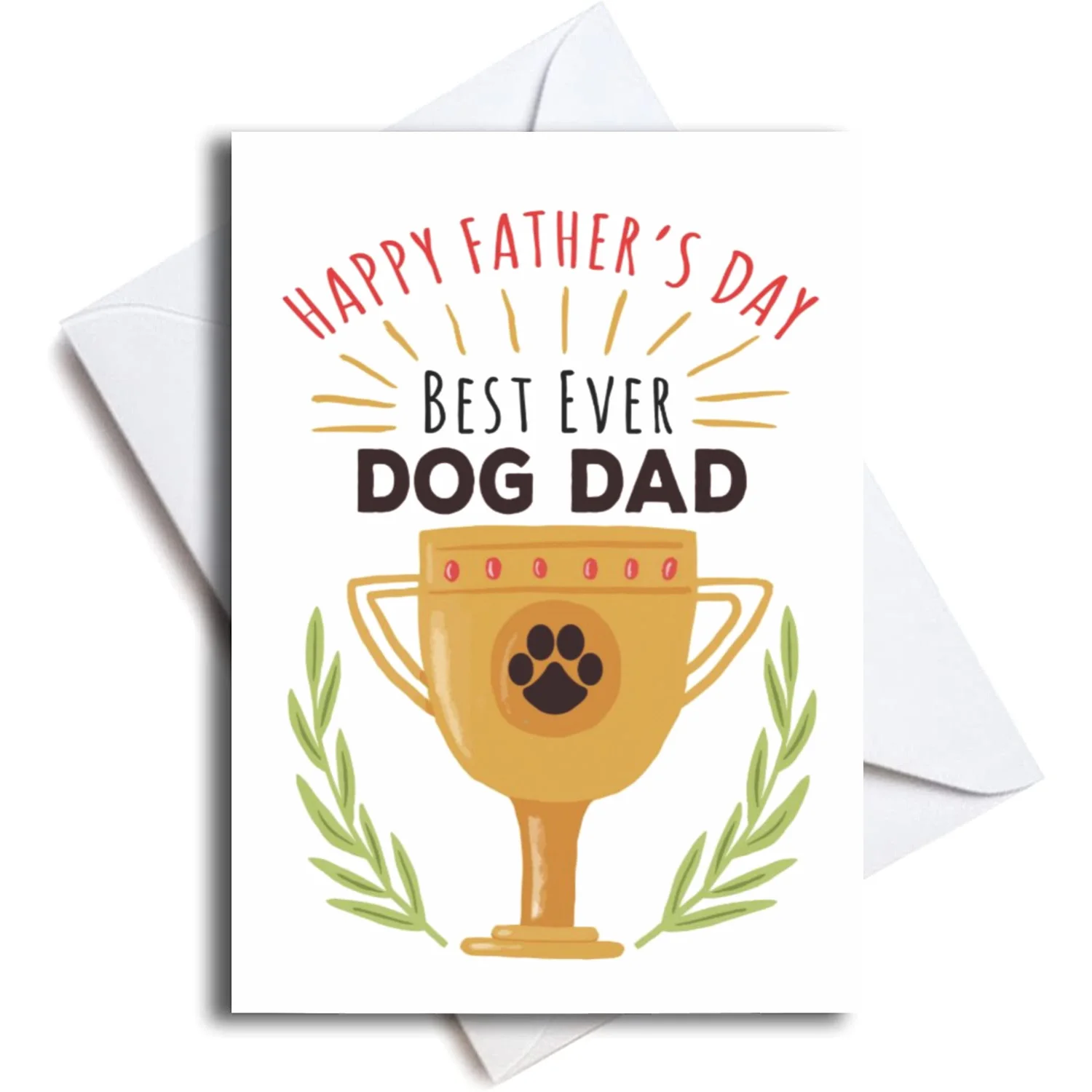 

12PCS Mix Designs Greeting With Envelope Funny Dad Birthday Father's Best Kids Son Daughter Folding Gift Message Card