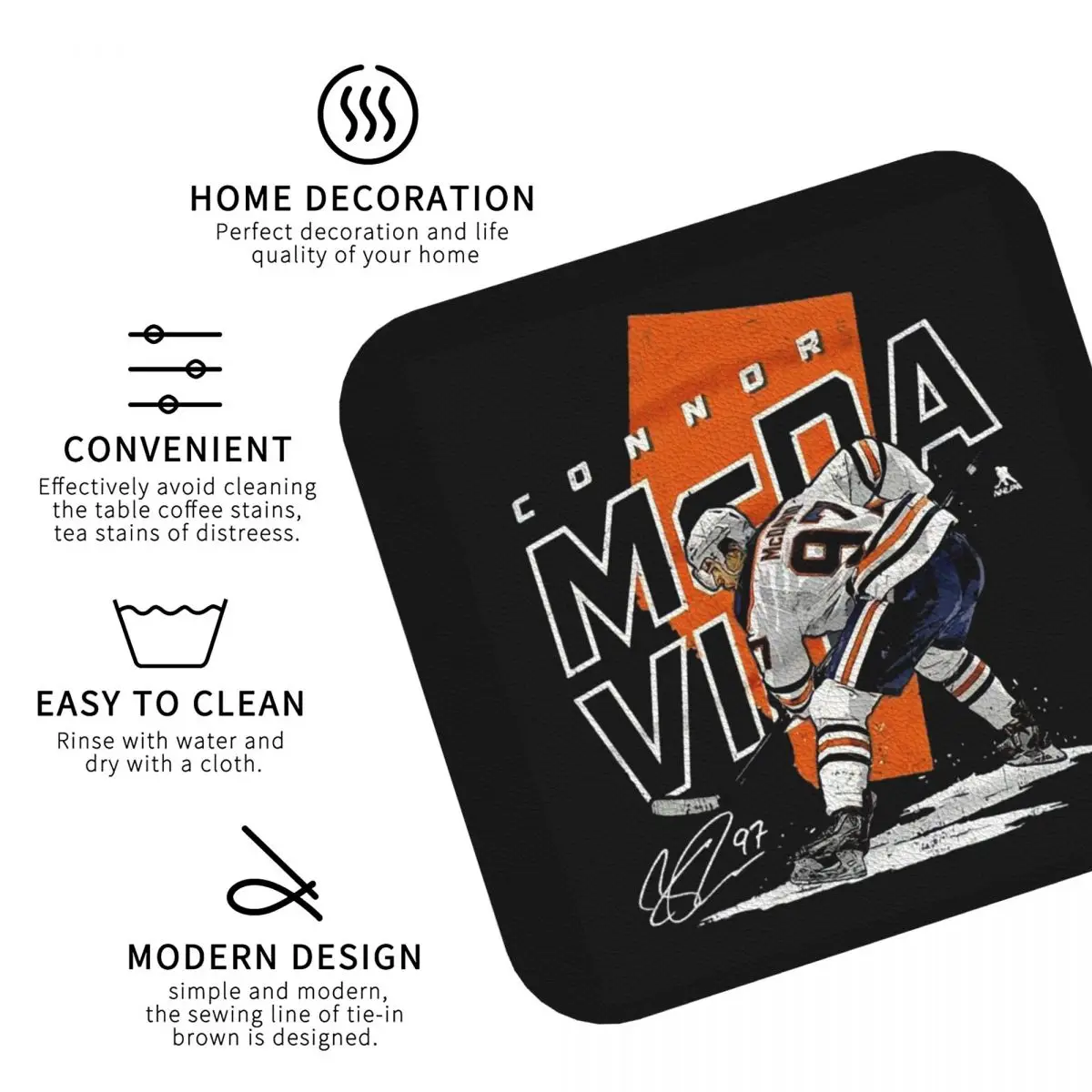 Connor McDavid 97 для Edmonton Oilers вентиляторы подставки кухонные салфетки изоляционные