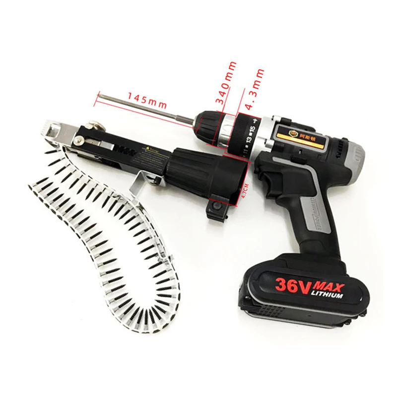 1PC Automatic Screw Spike Chain Nail Adapter Electric Drill Woodworking Tools For Screwdriver Tape Hand Accessories | Инструменты