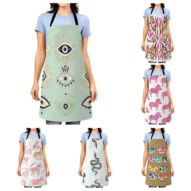 

Цветные рыбные весы, красивые женские Кухонные фартуки для шеф-повара 68*55 см