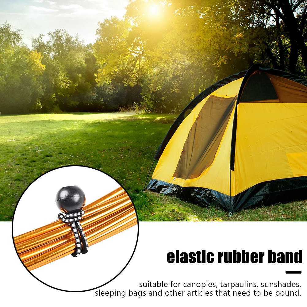

Bungees Ball Fixing Tie Rope Elastic Tent Tarp Awning Canopy Bungee Cords Strap for Family Outdoor Camping Supply
