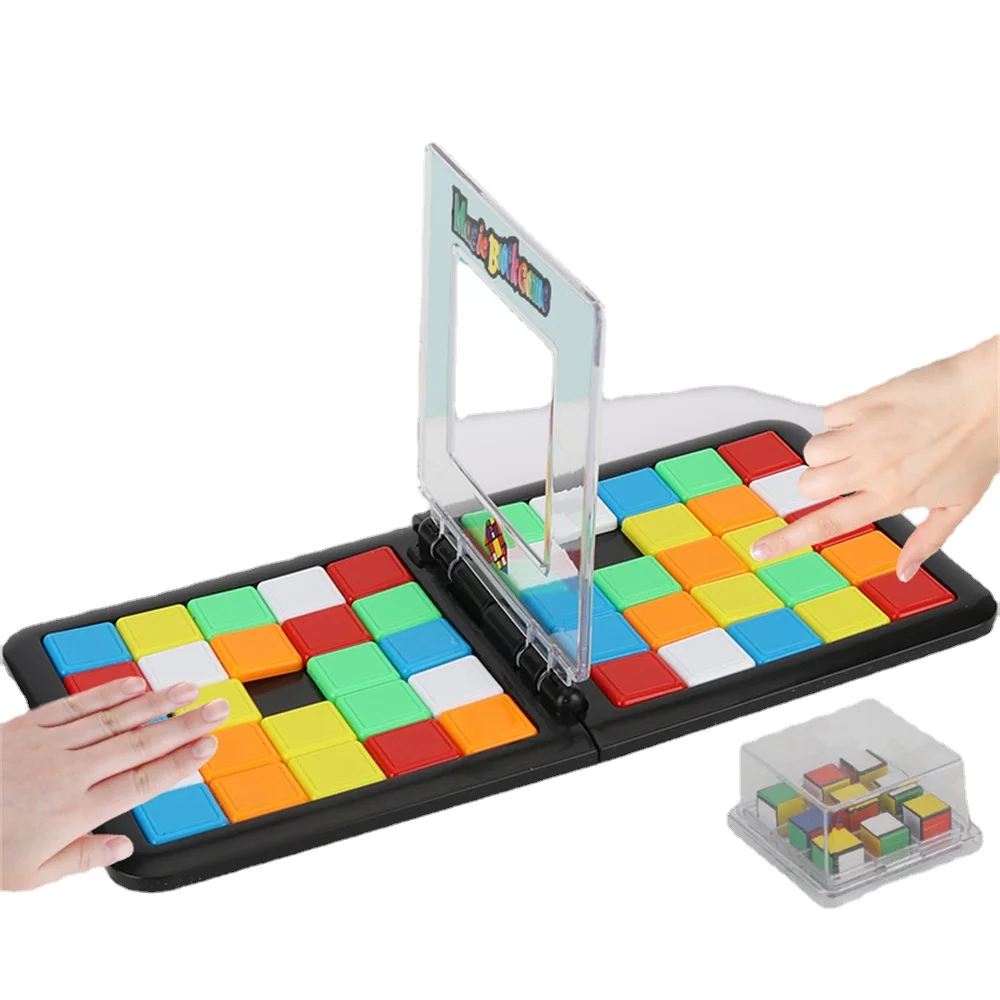 

Children 3D Puzzle Cube Race Board Game Parent-Child Double Speed Game Magic Cubes Kids Adults Educational Puzzles Baby Toys