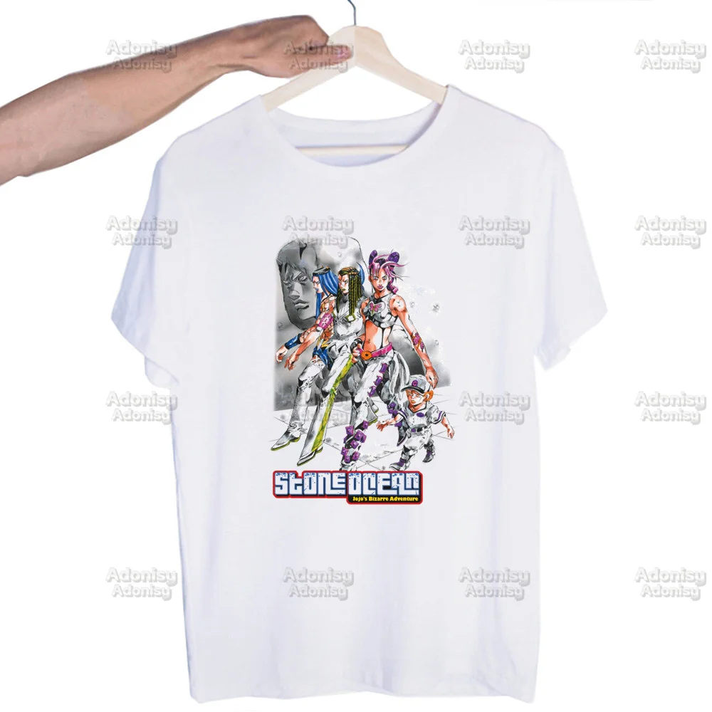 

Stone Ocean JOLYNE CUJOH Jojo Bizzare Adventure Men TShirt Harajuku Clothing Summer Streetwear Casual Loose Tee Short Sleeve Top