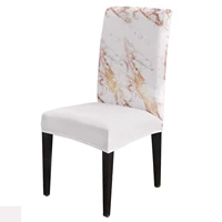 rose gold flash marble trend chair covers dining room weddings banquet stretch chair cover kitchen spandex chair cover