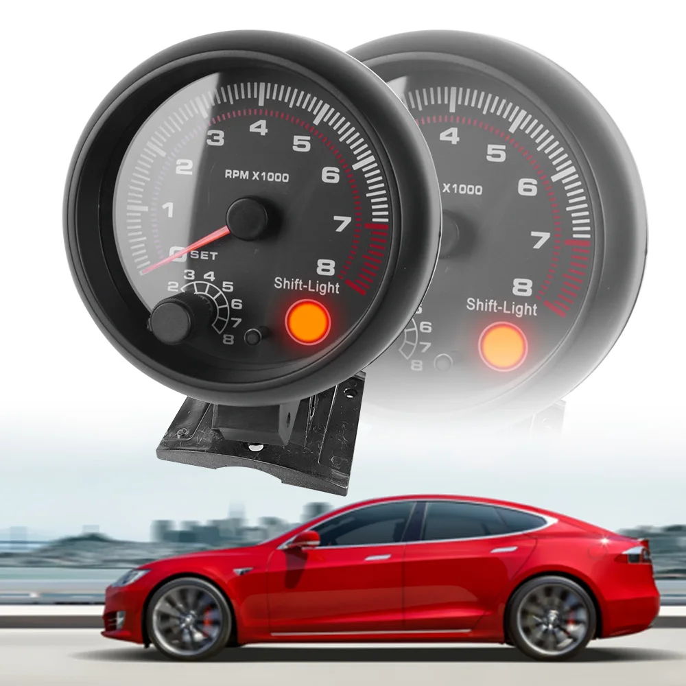 

Тахометр со светодиодной подсветкой, 3,75 дюйма, 0-8000 об/мин, 12 В