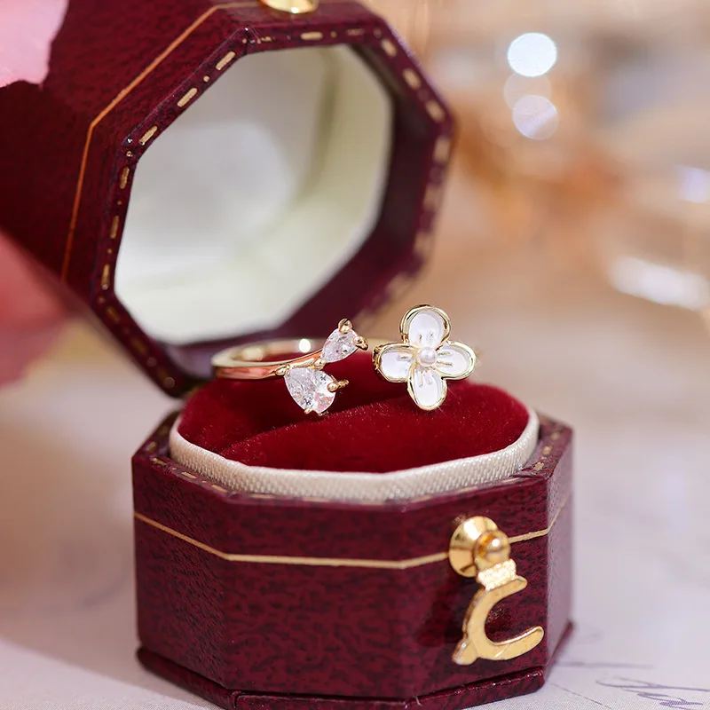 

2022 New Arrival Gold Plated Flower Stud Earrings for Women Delicate Jewelry Zircon Bowknot Earrings