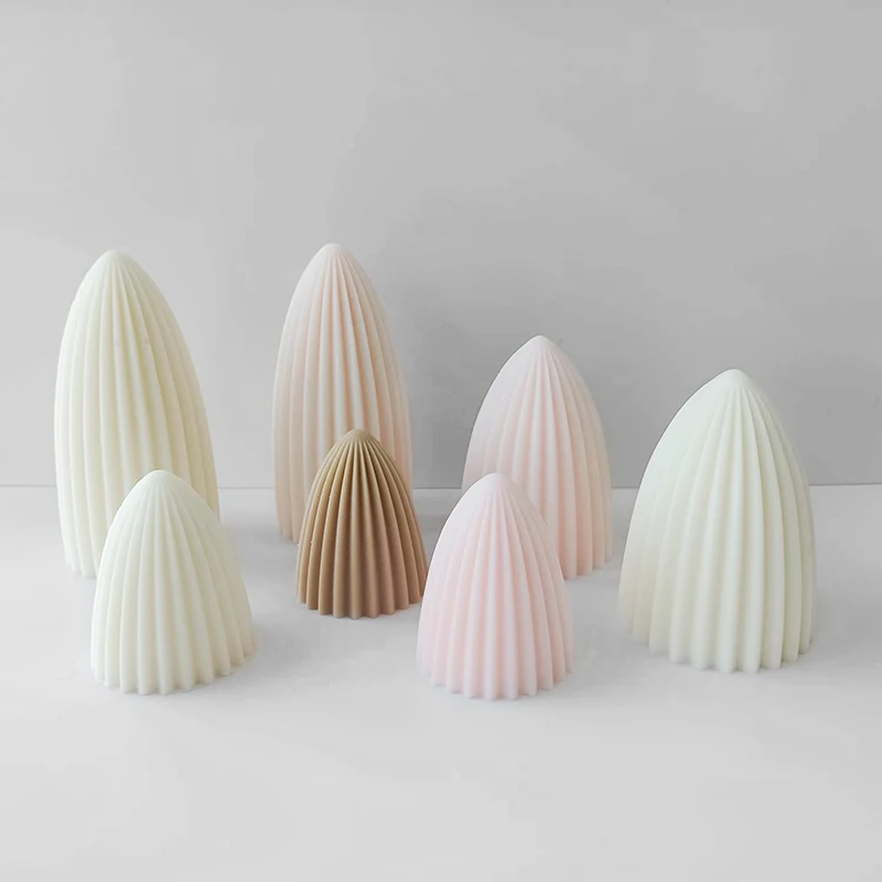 

Geometric Lines Mold Spire Candle Mold Homemade Handmade Aromatherapy Ornaments DIY Plaster Mold