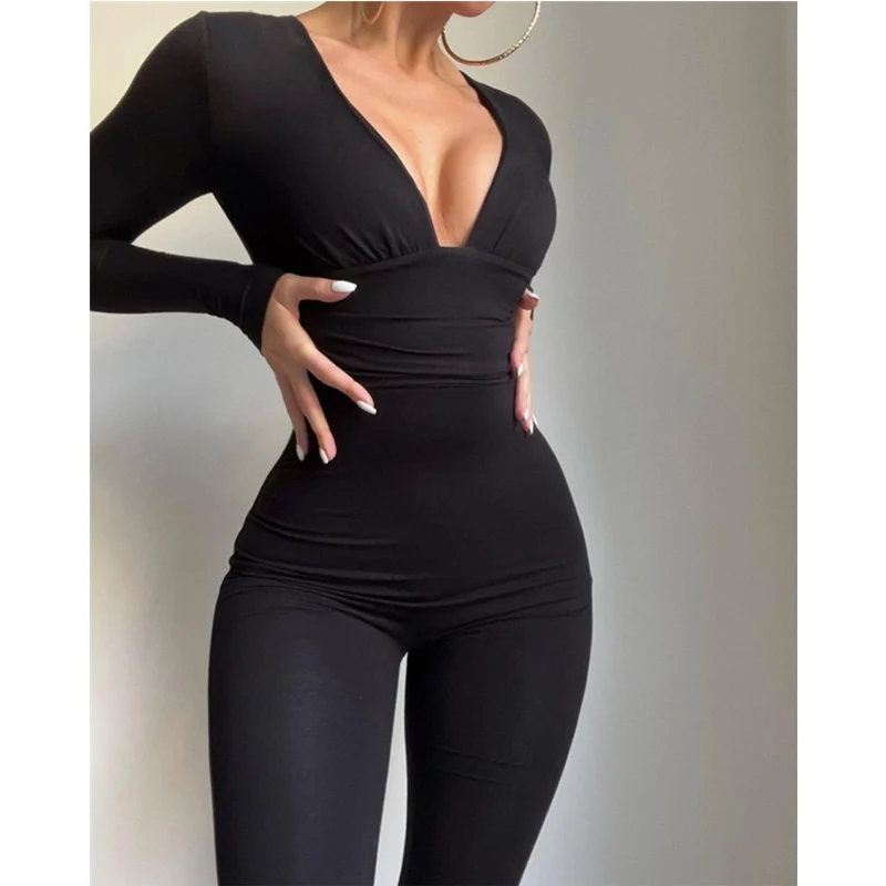 

Women Sexy Skinny Stretch Jumpsuit Lady Fashion Elegant Hollow Out High Waist Corset Romper Overalls Onepieces Streetwear