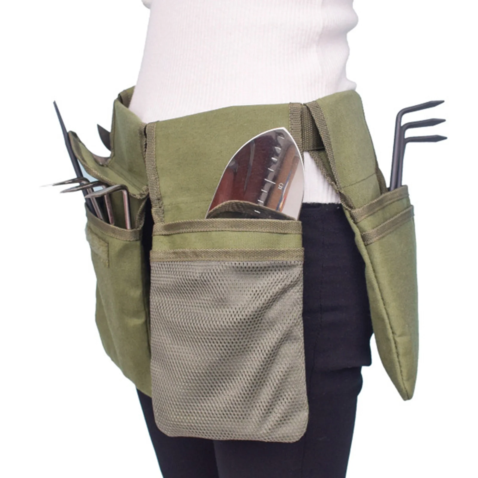

Multi-functional Garden Tools Bag Waist Pouch Belt Storage Holder Organizer 4 Pockets Tool Waist Bag