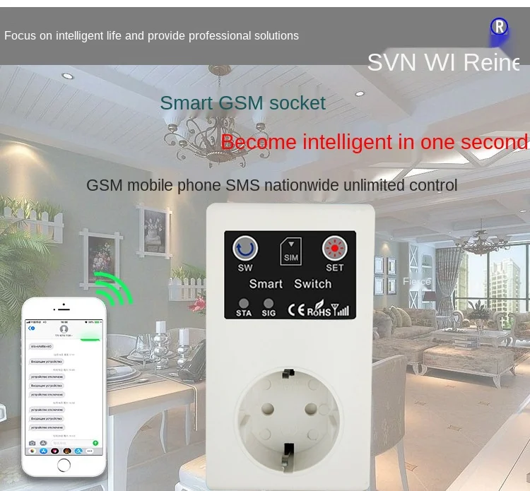 16 А SC1 ЕС GSM электрическая розетка умная Температурный датчик контроллер