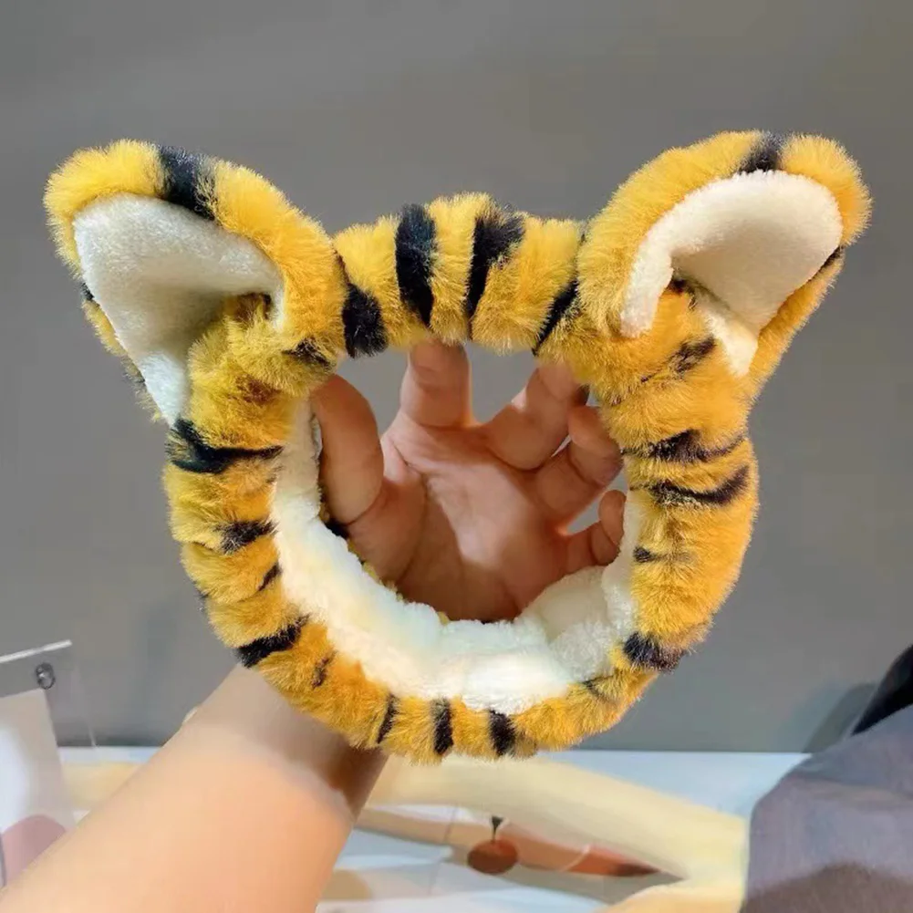 

Cartoon Animal Headbands Soft Festival Tiger Ears Hairband Cute Hair Accessories Cosplay Party Creatures Theme Costume