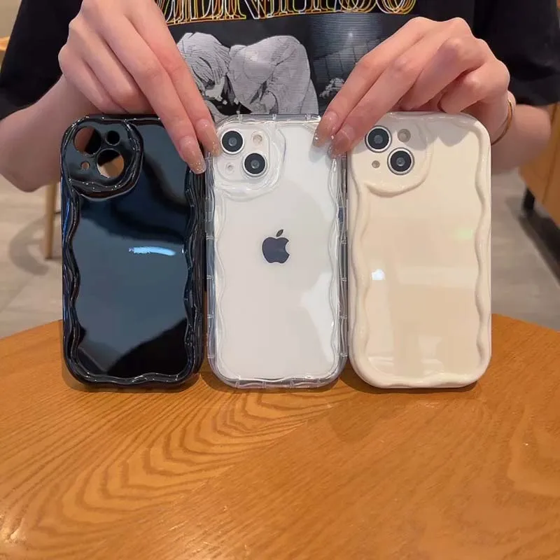 

Solid Color Cream Curve Case For iPhone 14 13 12mini 11 Pro Max X XR XS 7 8 6 6S Plus SE 2 3 Transparent Clear Silicone Cover