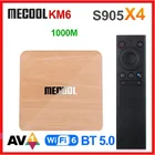 ТВ-приставка Mecool KM6-Amlogic S905X4 Android 10 4 ГБ64 Гб Wifi 6 4 ГБ32 ГБ AV1 BT5.0 1000M