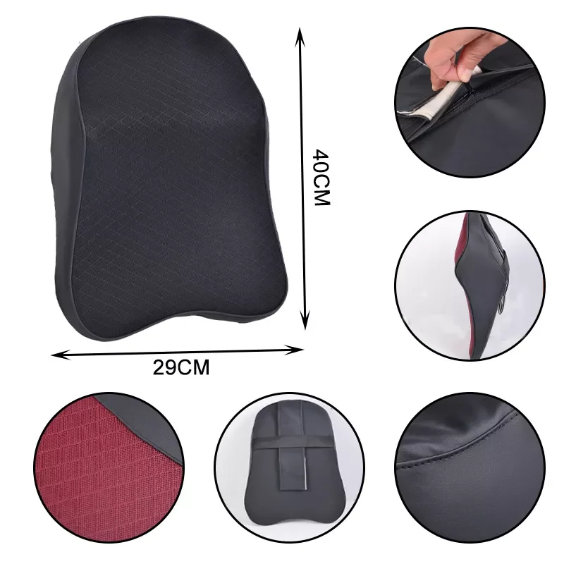 

Car Neck Pillow Adjustable Head Restraint 3D Memory Foam Auto Headrest Travel Pillow Neck Support Holder Seat Covers Car Styling