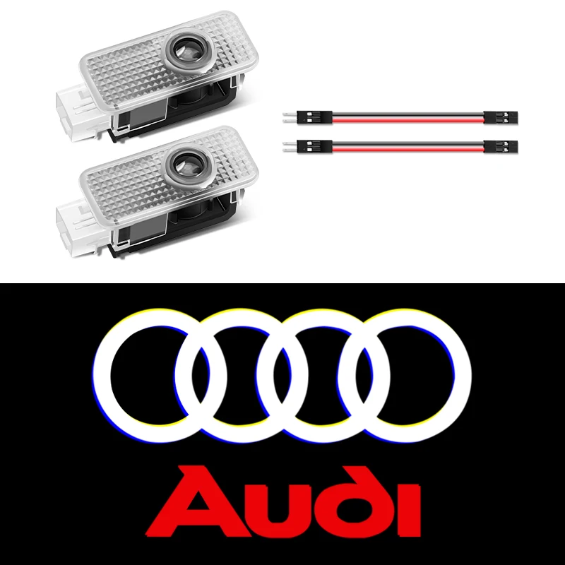 

2 шт. лампа с логотипом проектора двери автомобиля, приветственные огни для Audi S Line RS quattro S4 S3 S5 S8 S7 S6 RS A6L A4L Q3 A3 Q7 A5 A8L A4 Q2