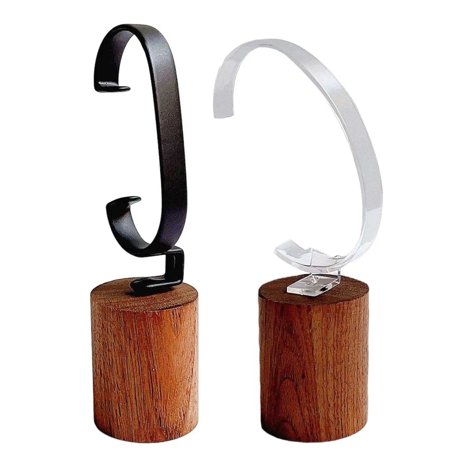 

Wrist Watch Display Holder Wooden Base C Type Durable Accessories for Men Lightweight