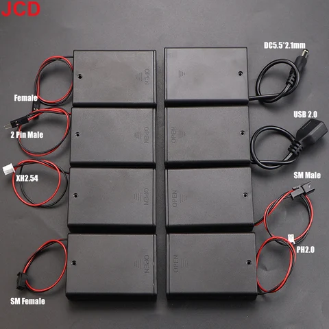 Держатель для 3 батареек AA/AAA JCD с кабелем