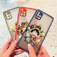 cartoon one piece for samsung galaxy a72 a52 a71 a51 a70 a32 a21s a03s a02s a12 frosted translucent phone case coque capa cover