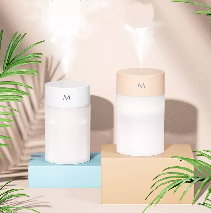 

260ML USB Ultrasonic Air Humidifier LED Lamp Mini Essential Oil Diffuser Car Purifier Aroma Anion Mist Maker With Romantic Light