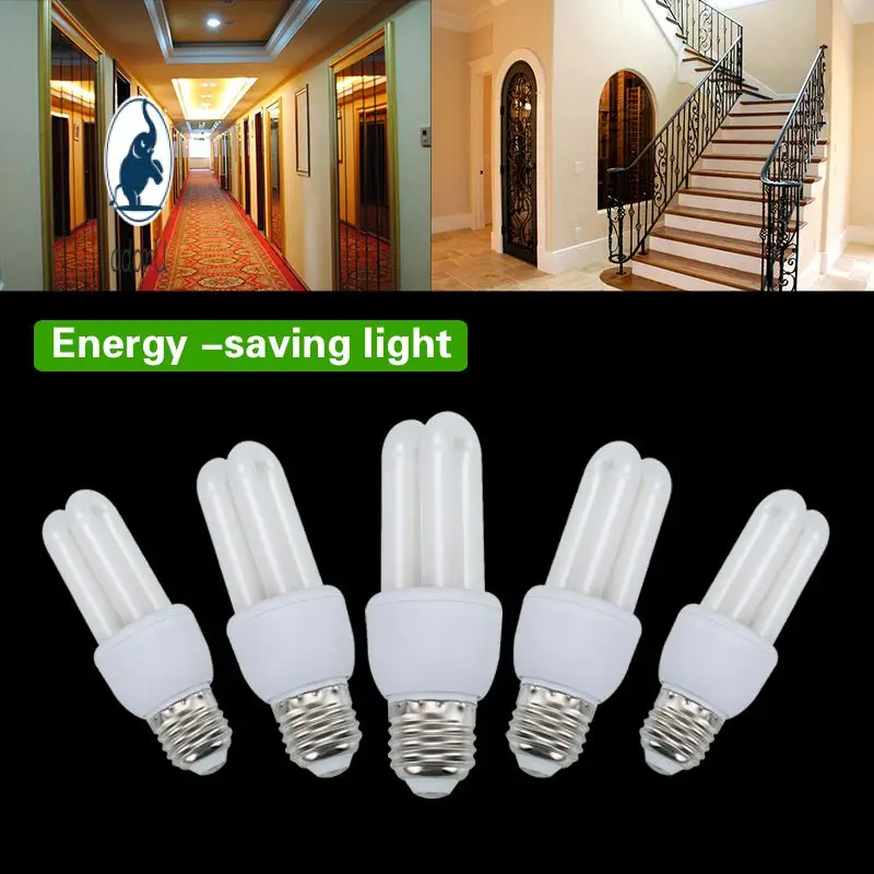 

Energy Saving Light Bulb Lamp 5W 9W 11W 15W 20W E27 Screw 2U Shaped Light Bulbs For Home CFL light bulb cfl light for indoor