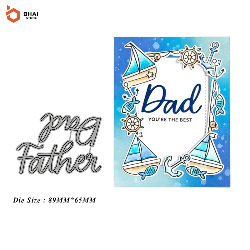 

Металлические Вырубные штампы Dad Father, новинка 2022, трафареты для «сделай сам», скрапбукинг, декоративное тиснение «сделай сам», бумажные иску...