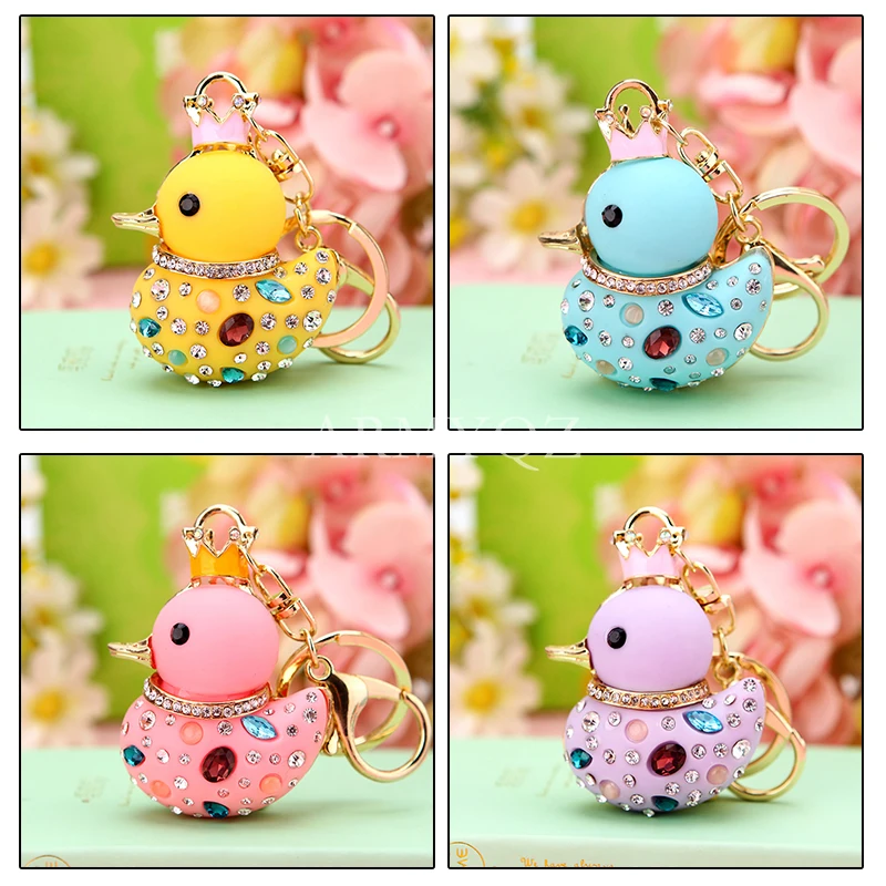 

5d алмазная живопись, милая большая желтая утка, металлический брелок, готовая сумка, Наборы для творчества, Алмазная мозаика, вышивка, искус...