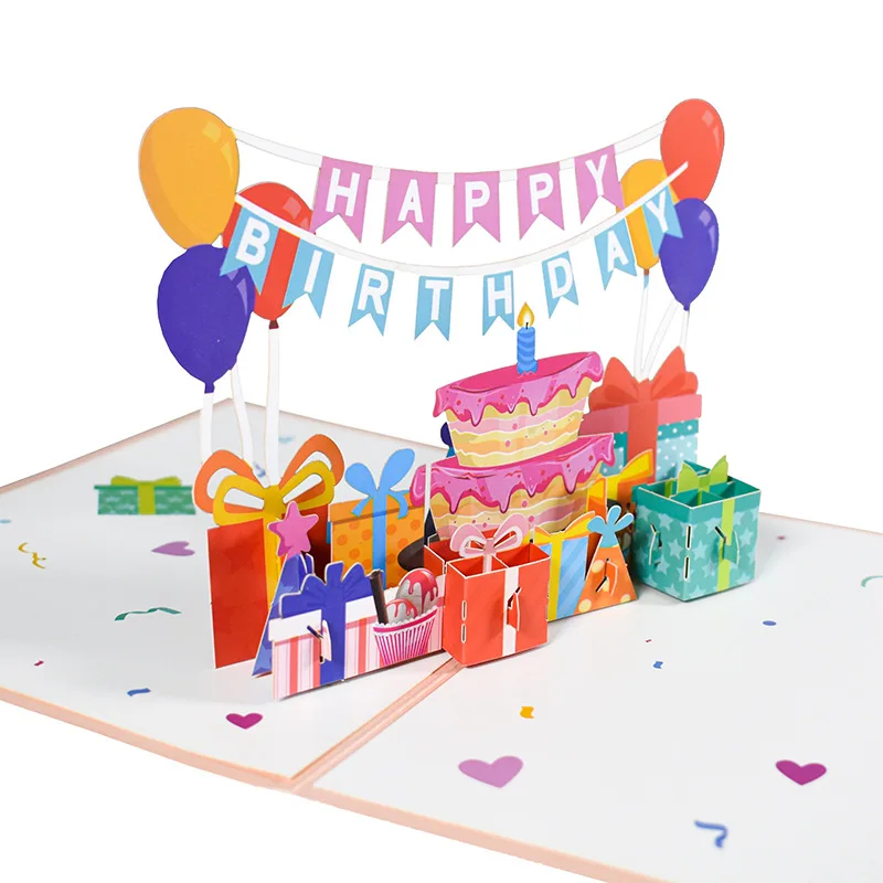 

1 шт., детская трехмерная поздравительная открытка на день рождения