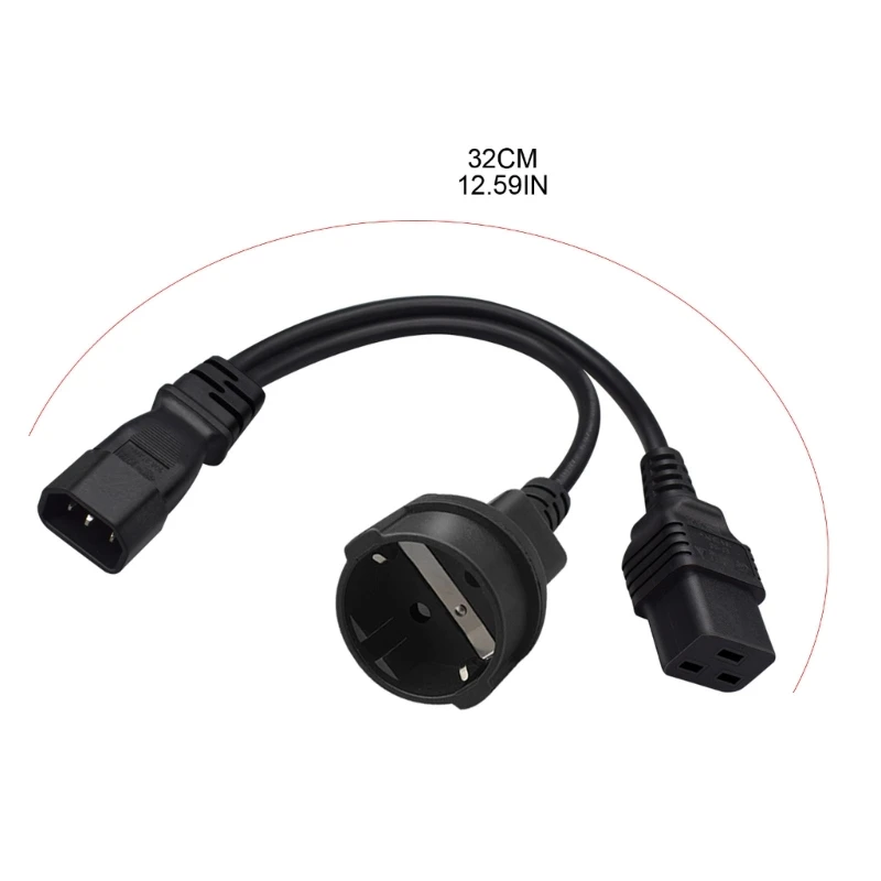 3-контактный разъем IEC320-C14 — IEC320-C19+EU4 8 мм преобразователь кабель питания провод K1KF