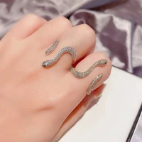 arlie new trend snake shape rings for women bijoux 925 silver ring elegant sparkling zircon party jewelry gifts free shipping