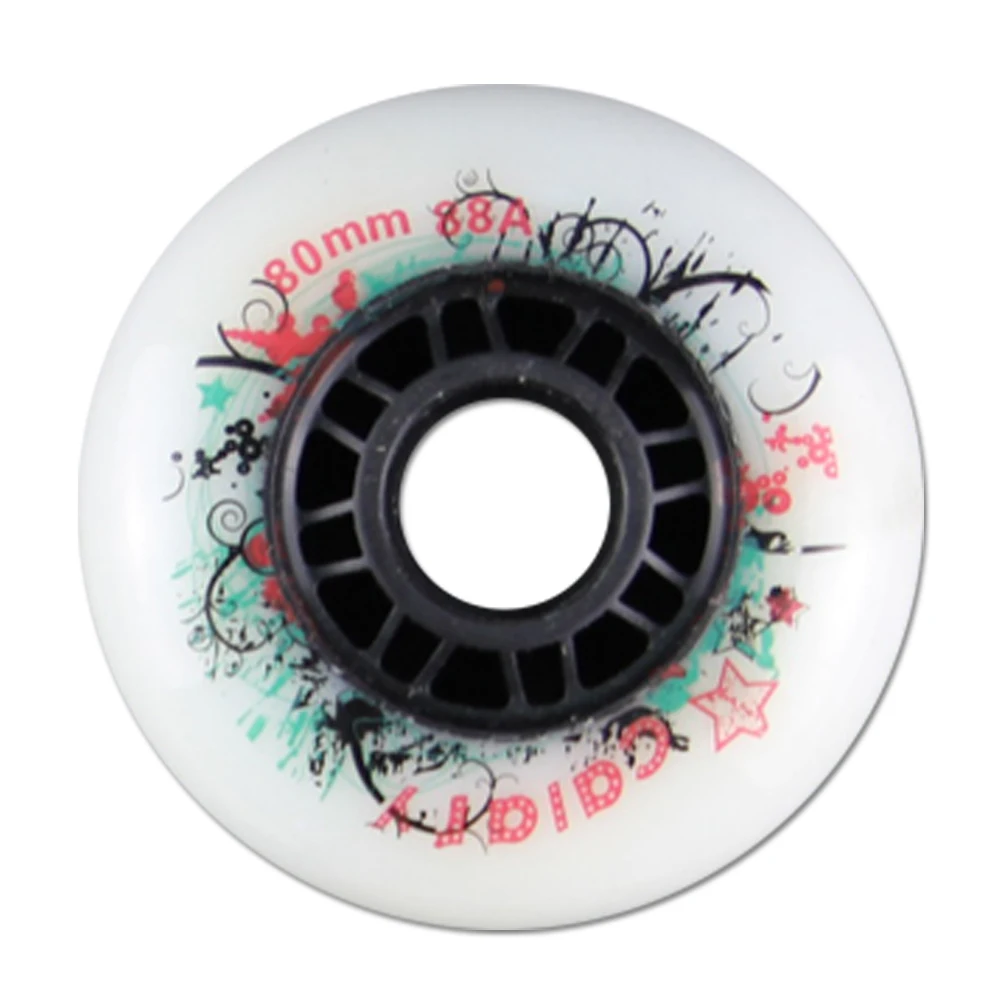 Встроенные коньки искусственная кожа колеса 83A 85A 88A 90A 8 шт. 80 мм 76 72 шины для