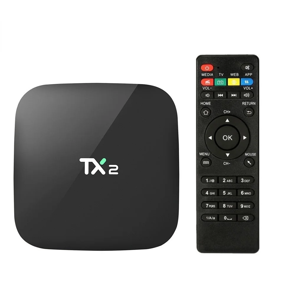 

TX2 R2 Android TV BOX 2GB 16GB H.265 4K 2.4G WiFi Quad Core OS 7.1 IPTV Smart BOX TV w/ Air Mouse Pk TOX1 X3 X96 Mini Genuine