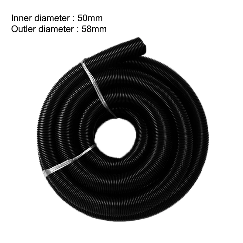 

Шланг для пылесоса черный высокотемпературный гибкий, 1 м, внутренний диаметр 50 мм