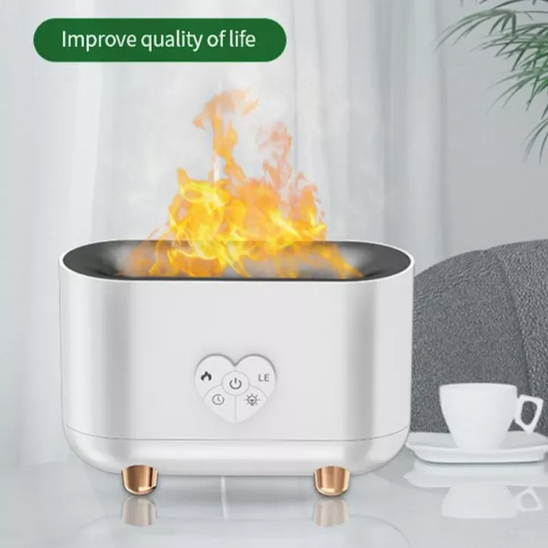 

200ML USB Aroma Diffuser Ultrasonic Simulation Flame Humidifier Home Office Air Freshener Essential Oil Sooth Sleep Atomizer