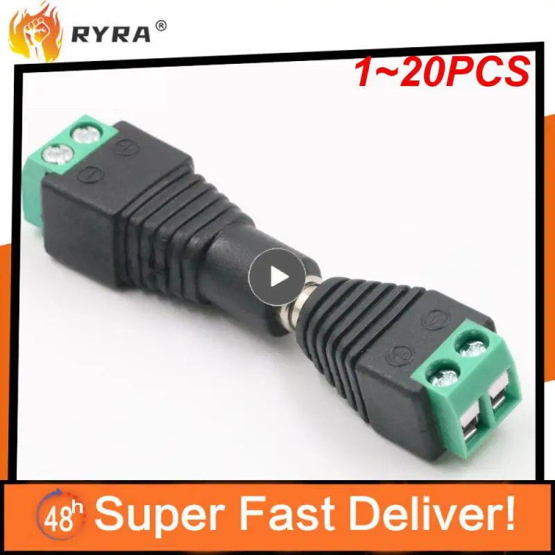 

1~20PCS bnc connector DC BNC Male female Connector Coax CAT5 Video Balun Adapter Plug for Led Strip Lights CCTV Camera