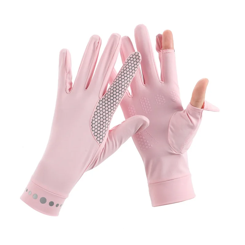 

Новинка, ледяные шелковые перчатки для женщин, анти-УФ Защита от солнца, эластичные перчатки, уличные дышащие перчатки для вождения, тонкие ...