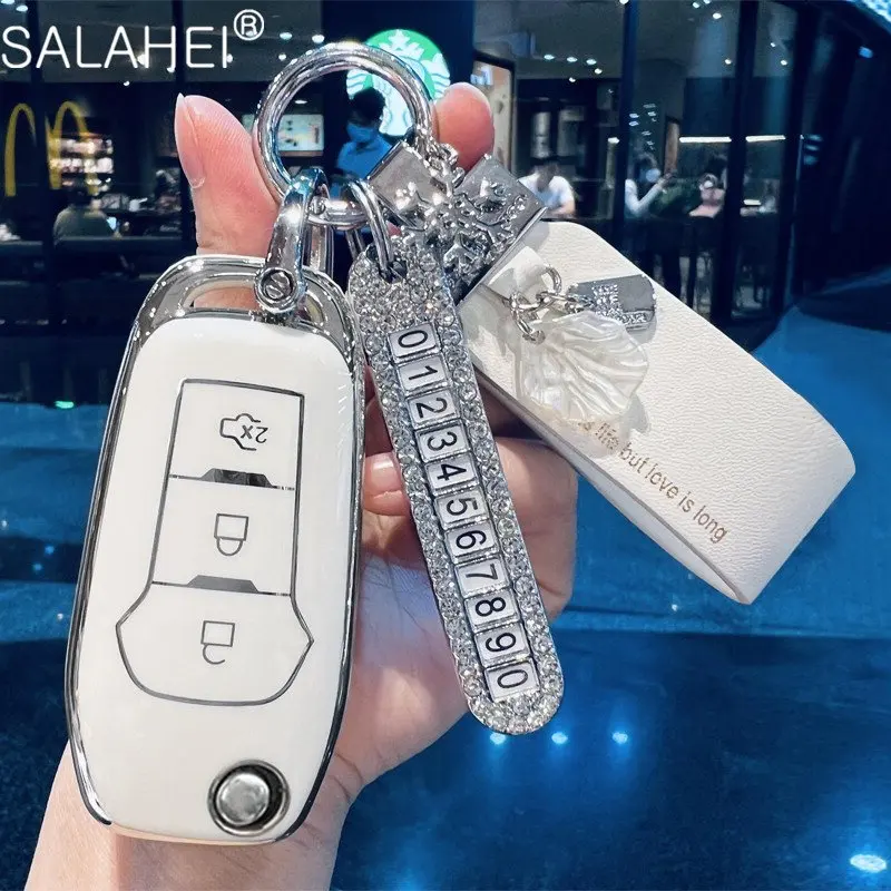 

TPU Car Key Cover Case Shell Fob For Ford Fusion Fiesta Mondeo Ecosport Kuga Escort Everest Ranger F150 Figo Mustang Accessories