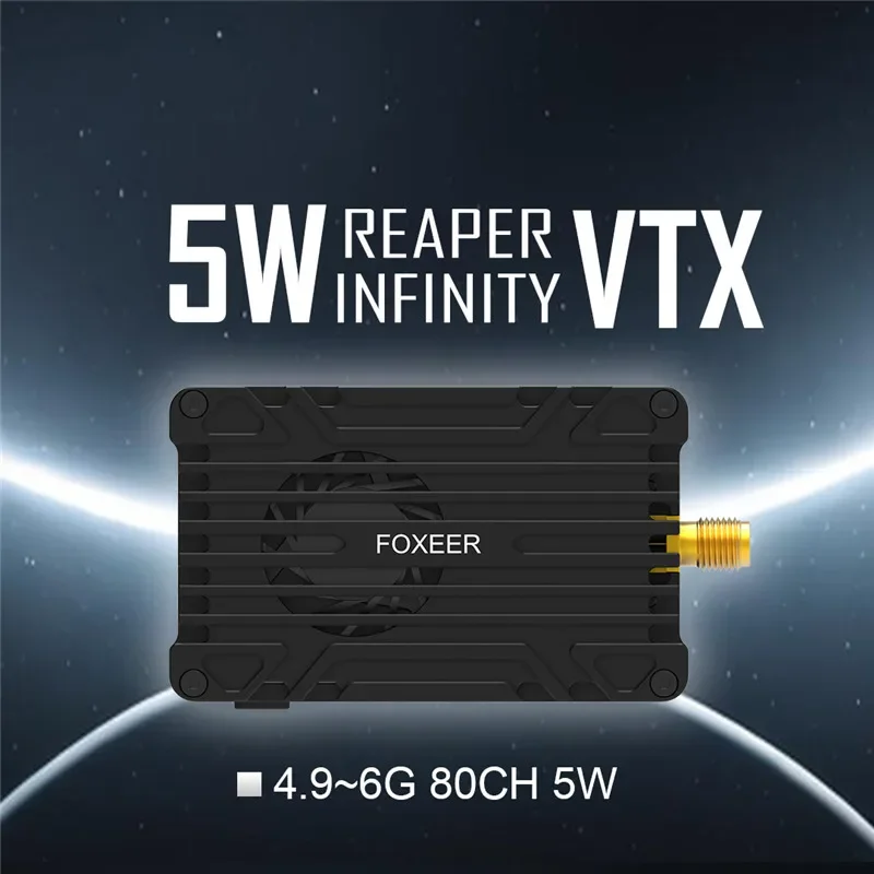Foxeer 4 9G-6G Reaper Infinity V2 5W 80CH VTX 20*20 мм Монтажное отверстие 2-8S LiPo