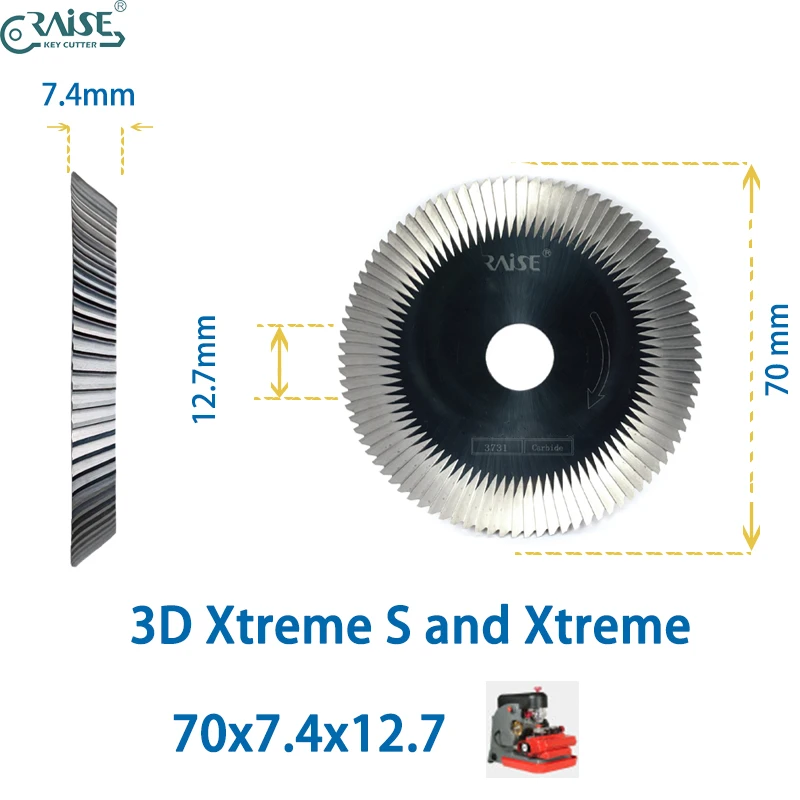 

Фреза 3D Xtreme S и Xtreme 70x7,4x12,7 для лазерных 3d-ключей, инструменты для слесарных машин