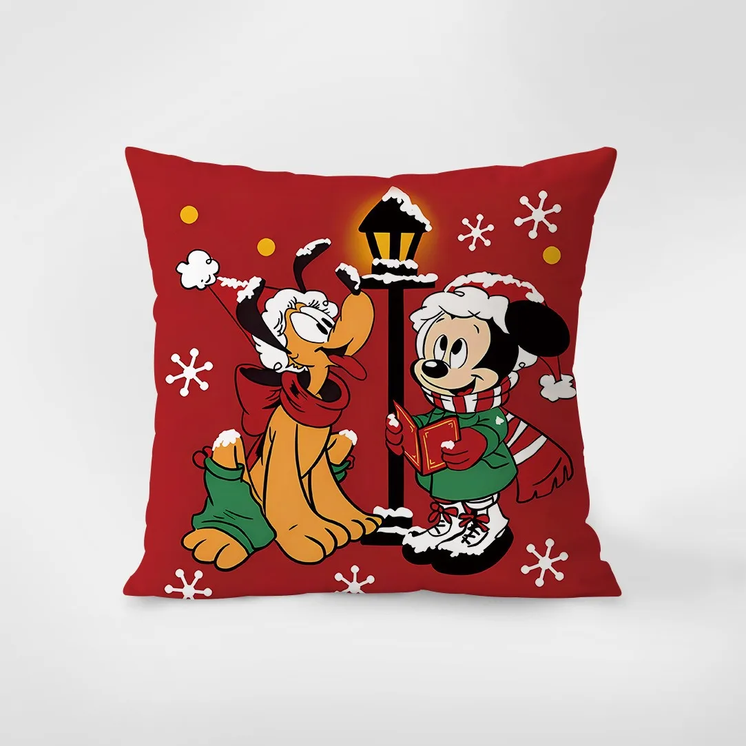 Рождественская наволочка с Микки и Минни Маус гостиная диванная подушка