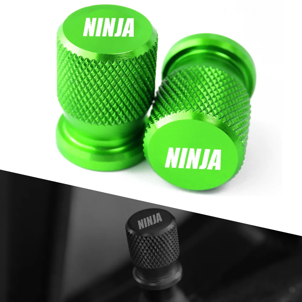 

CNC Aluminum Tyre Valve Air Port Cover Cap Motorcycle Accessories For Kawasaki Ninja 250 300 400 650 2010-2019