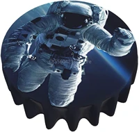 astronaut round tablecloth 60 inch table cover for dining kitchen wedding party home decoration tabletop