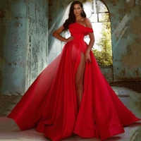 thinyfull sexy prom dresses off shoulder floor length side slit evening dress a line night cocktail party prom gown saudi arabia
