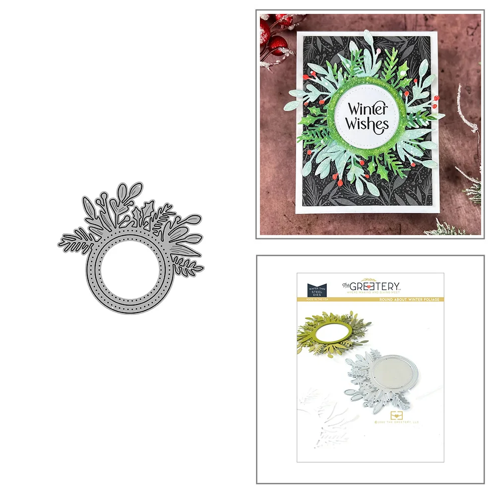 

Circular Leaf Frame Metal Cutting Dies for DIY Scrapbook Album Paper Card Decoration Crafts Embossing 2023 New Dies