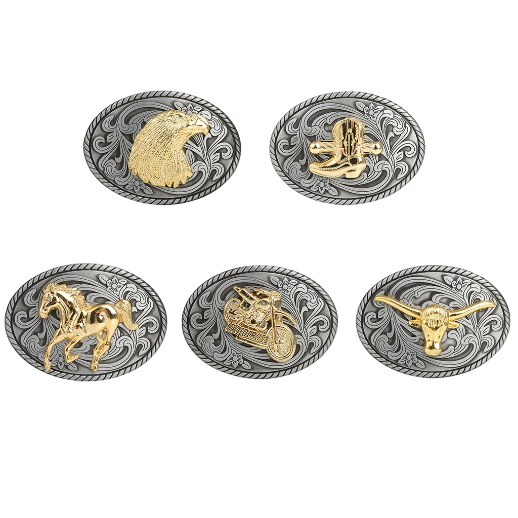 

Men's Buckle Oval Belt Buckle, Vintage Western Cowboys Style