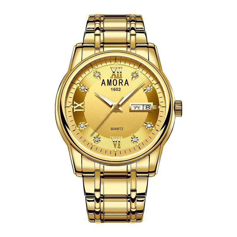 Новые мужские часы для внешней торговли водонепроницаемые со стальным ремнем